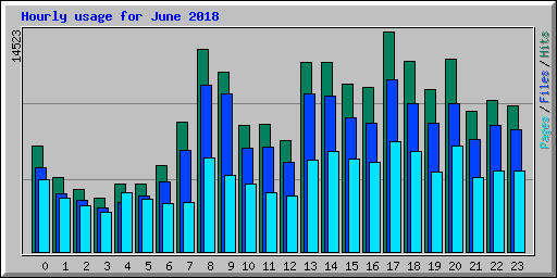 Hourly usage for June 2018