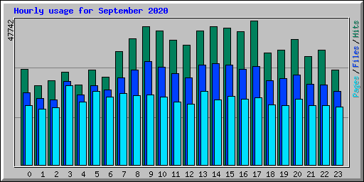 Hourly usage for September 2020