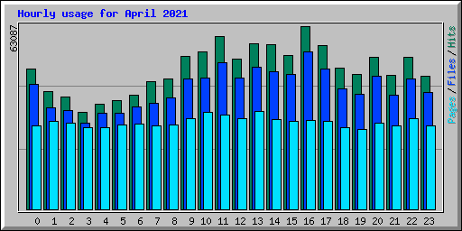 Hourly usage for April 2021