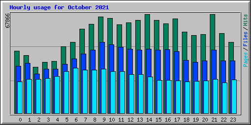 Hourly usage for October 2021