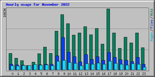 Hourly usage for November 2022