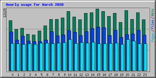 Hourly usage for March 2020